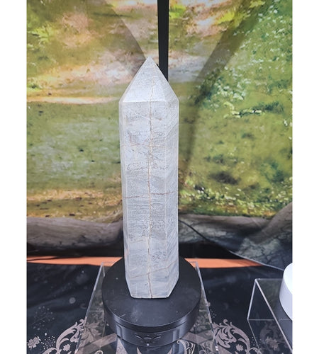 6.66lbs 12in Tall Ocean Jasper Crystal Point