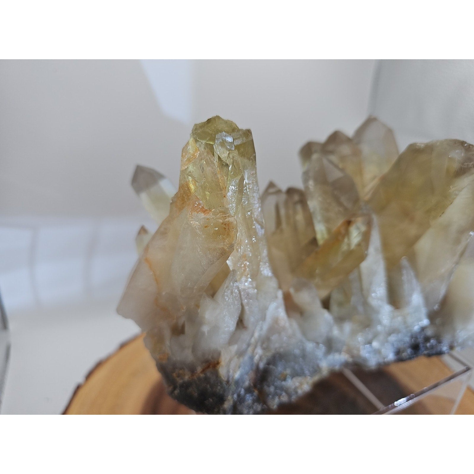4.2LB Natural citrine cluster mineral specimen quartz crystal restoration-