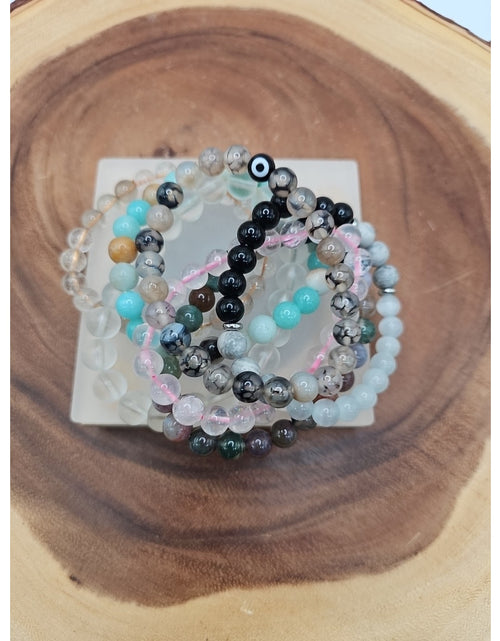 Load image into Gallery viewer, Natural Quartz Crystal Bracelets Lot 7pcs
