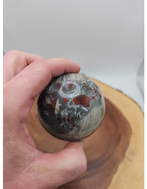 Load image into Gallery viewer, Ocean Jasper Sphere 63mm w/stand
