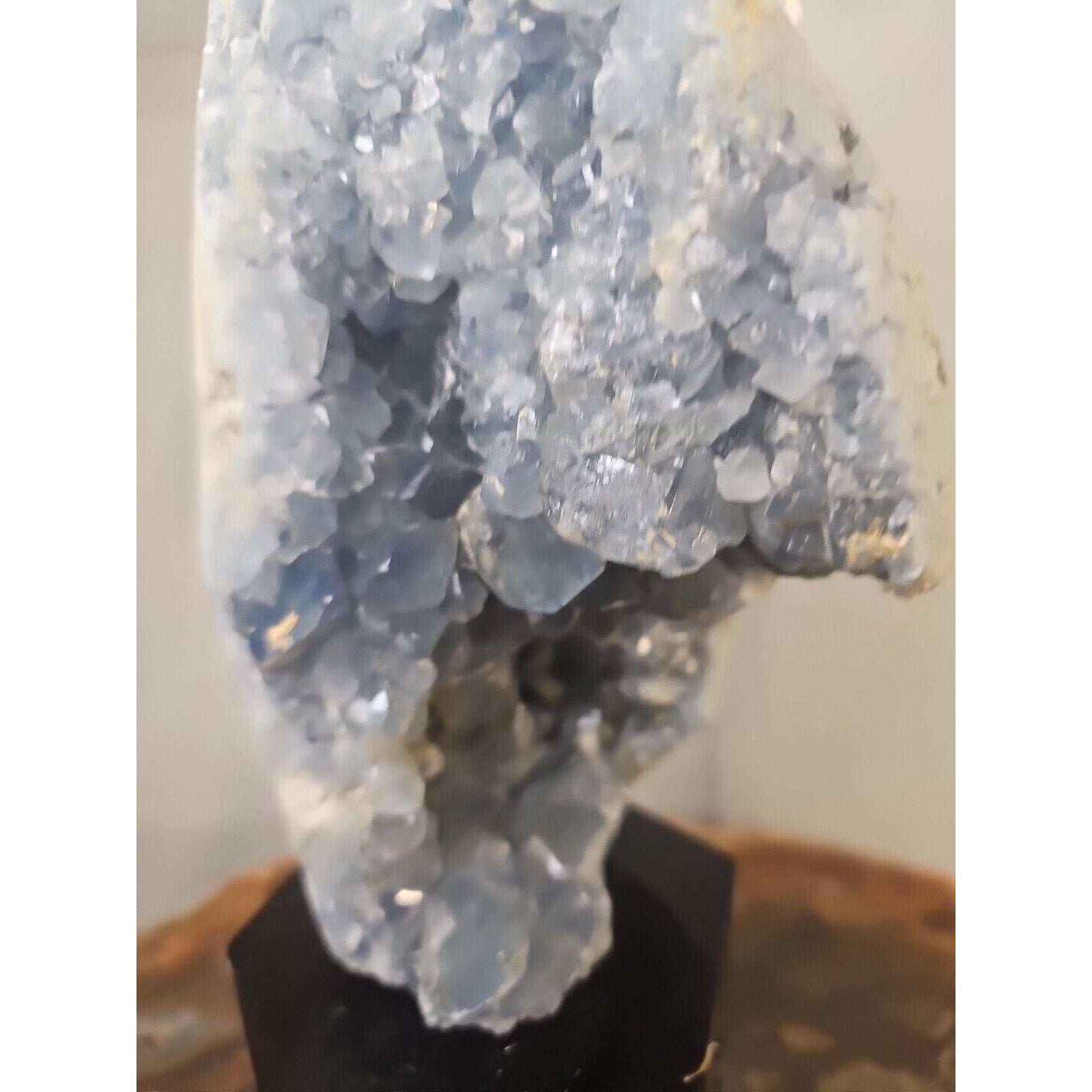 4.90lbs Natural Baby Blue Celestite Quartz Crystal Geode Cluster Points Brazil