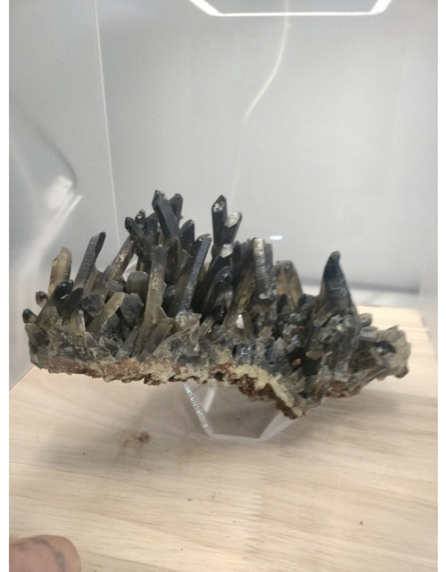 Load image into Gallery viewer, 3lb Natural Beautiful Black Quartz Crystal Cluster Mineral Specimen
