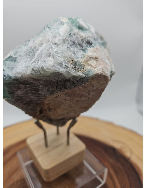 Load image into Gallery viewer, Raw Chunk Fluorite 1.27lb With Stand
