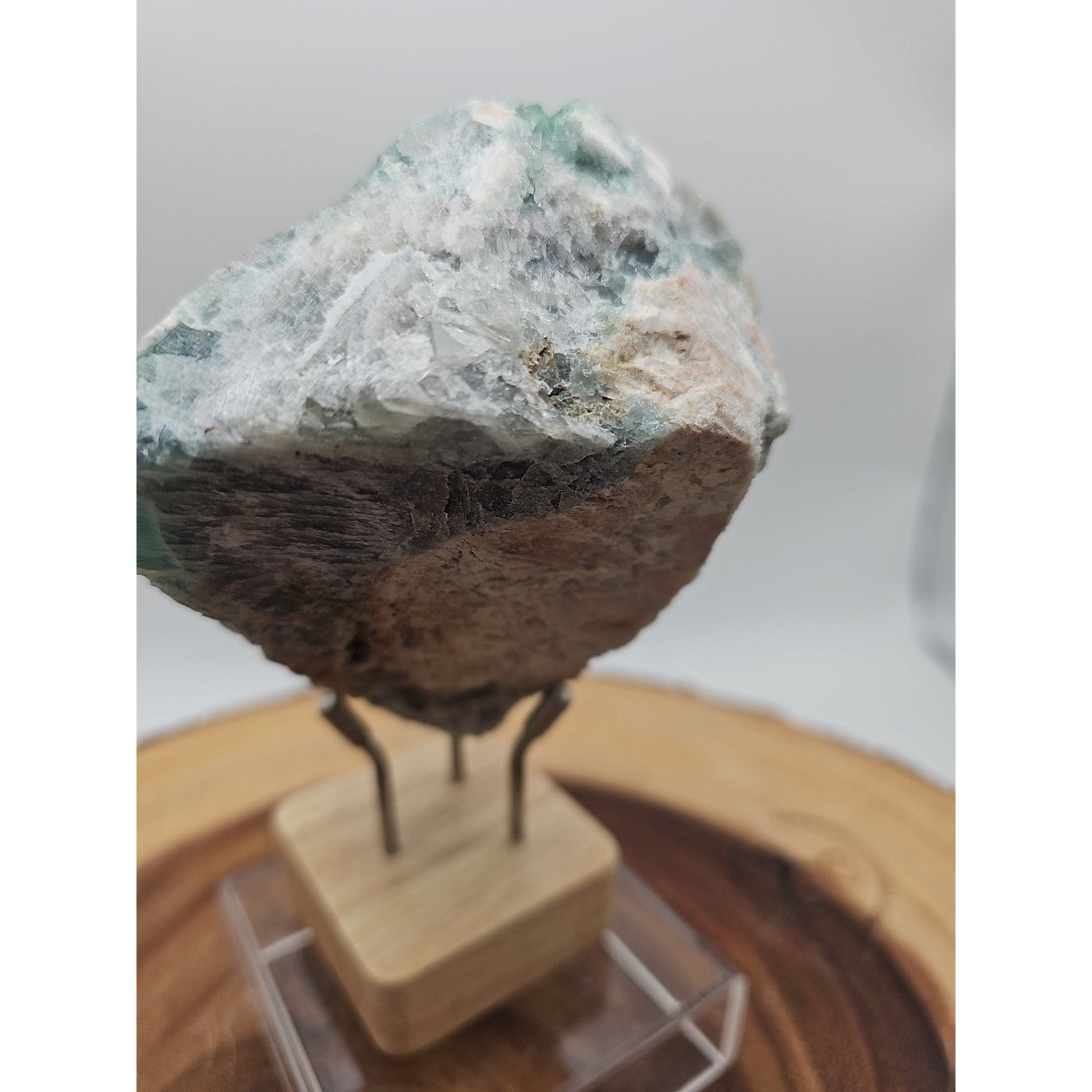 Raw Chunk Fluorite 1.27lb With Stand