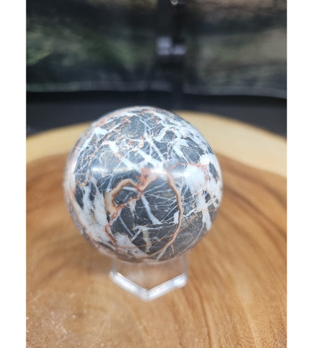 Natural Quartz Crystal Jasper Sphere Ball Polished 50-60mm &stand