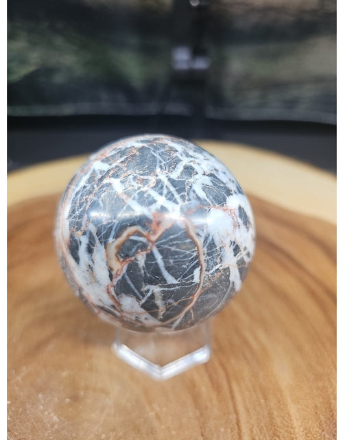 Load image into Gallery viewer, Natural Quartz Crystal Jasper Sphere Ball Polished 50-60mm &amp;stand
