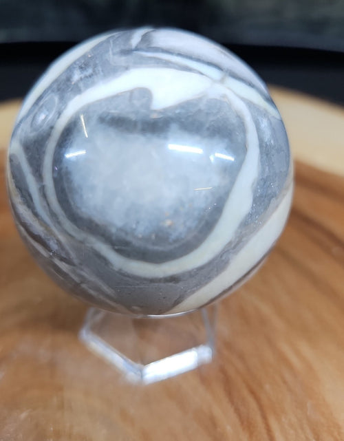 Load image into Gallery viewer, 1000 Eye Ocean jasper quartz sphere
