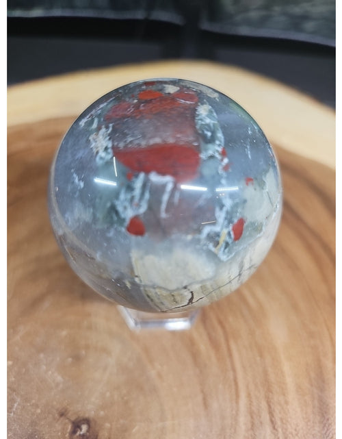 Load image into Gallery viewer, Natural Quartz Crystal Jasper Sphere Ball Polished 63mm &amp;stand
