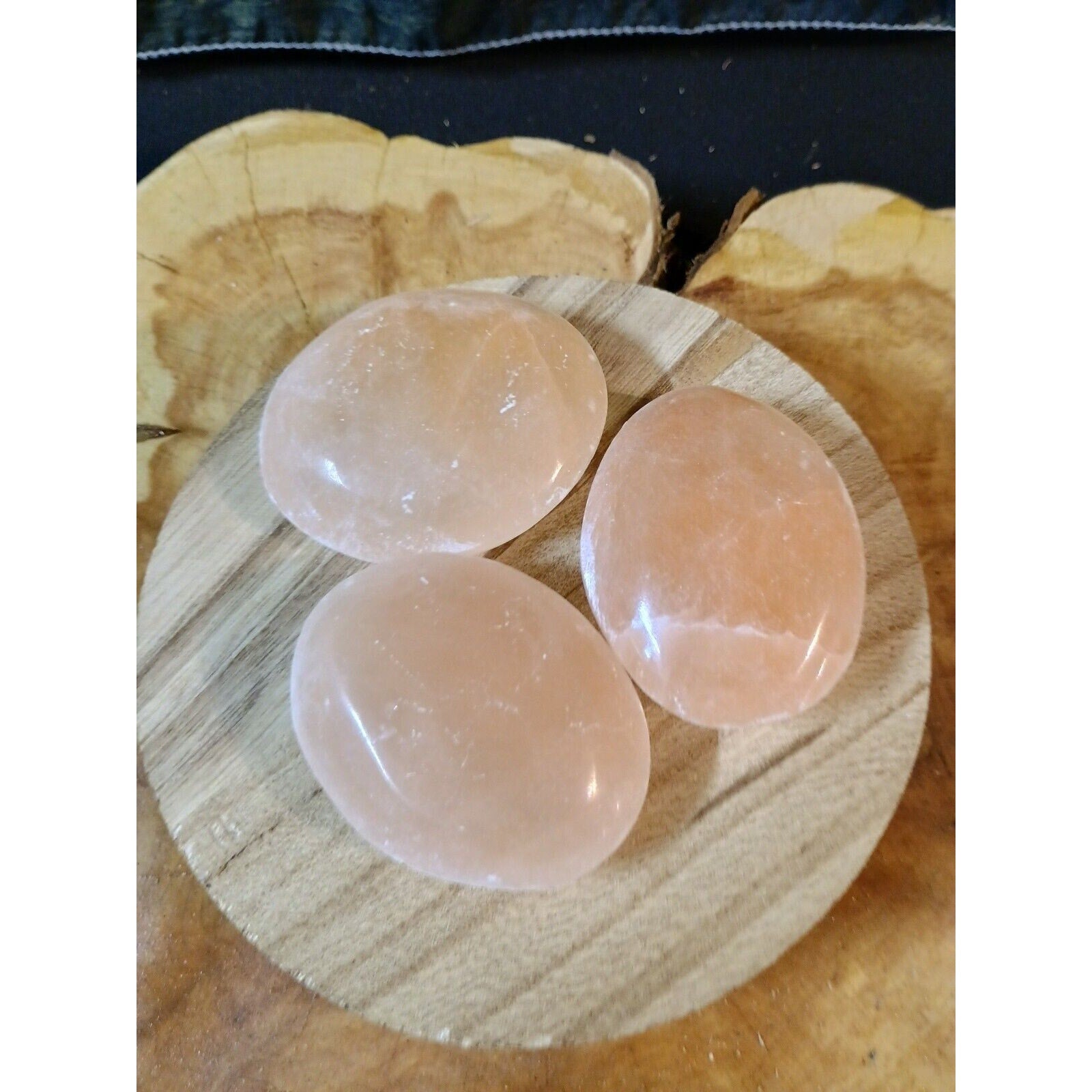 1 Each Oval Shape Peach Palmstone