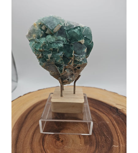 Raw Chunk Fluorite 1.27lb With Stand