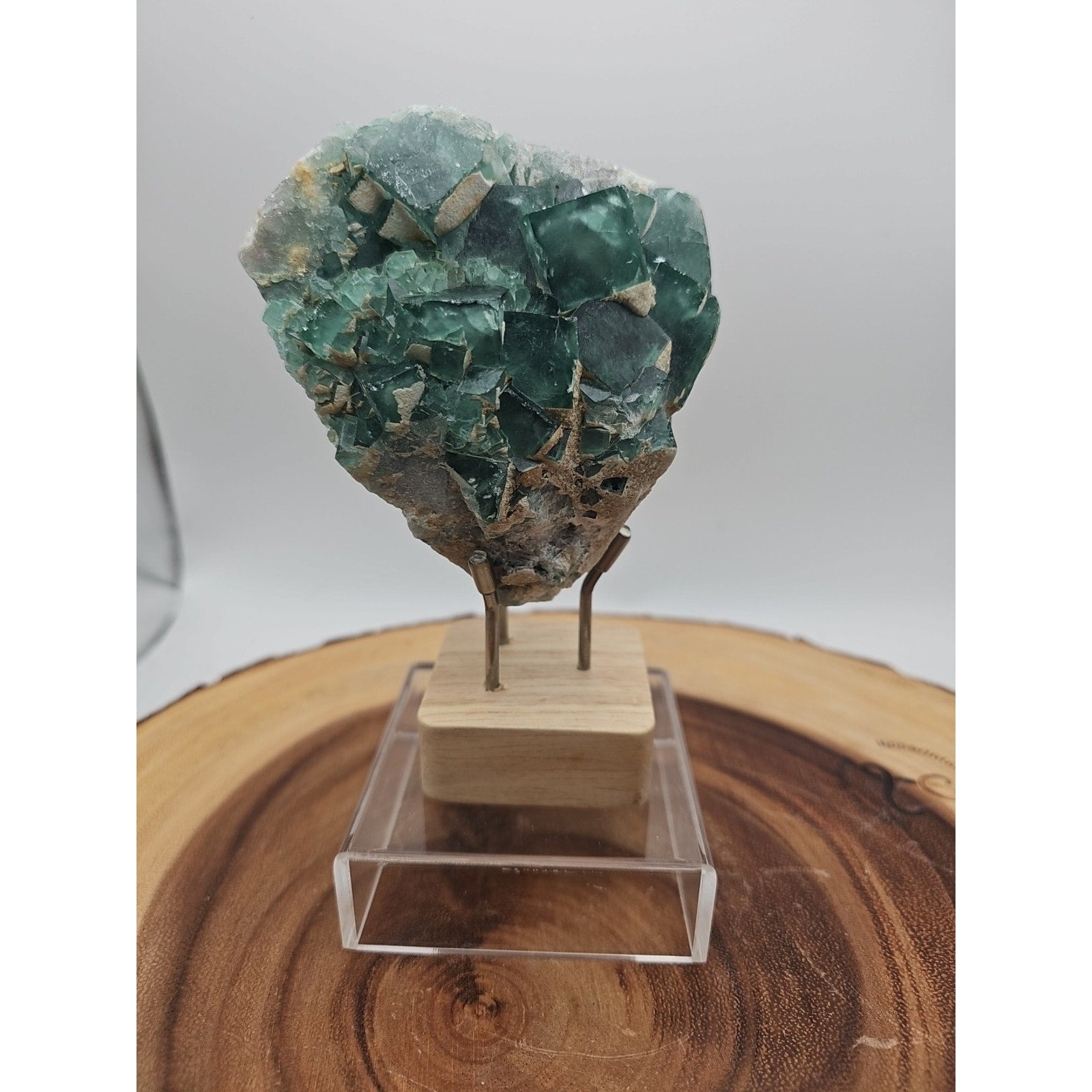 Raw Chunk Fluorite 1.27lb With Stand
