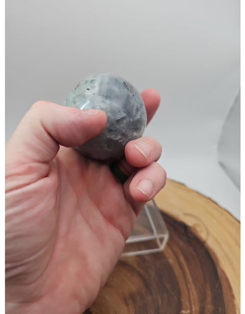 Load image into Gallery viewer, Rainbow Labradorite Sphere .45lb 53mm W/Dragon Stand
