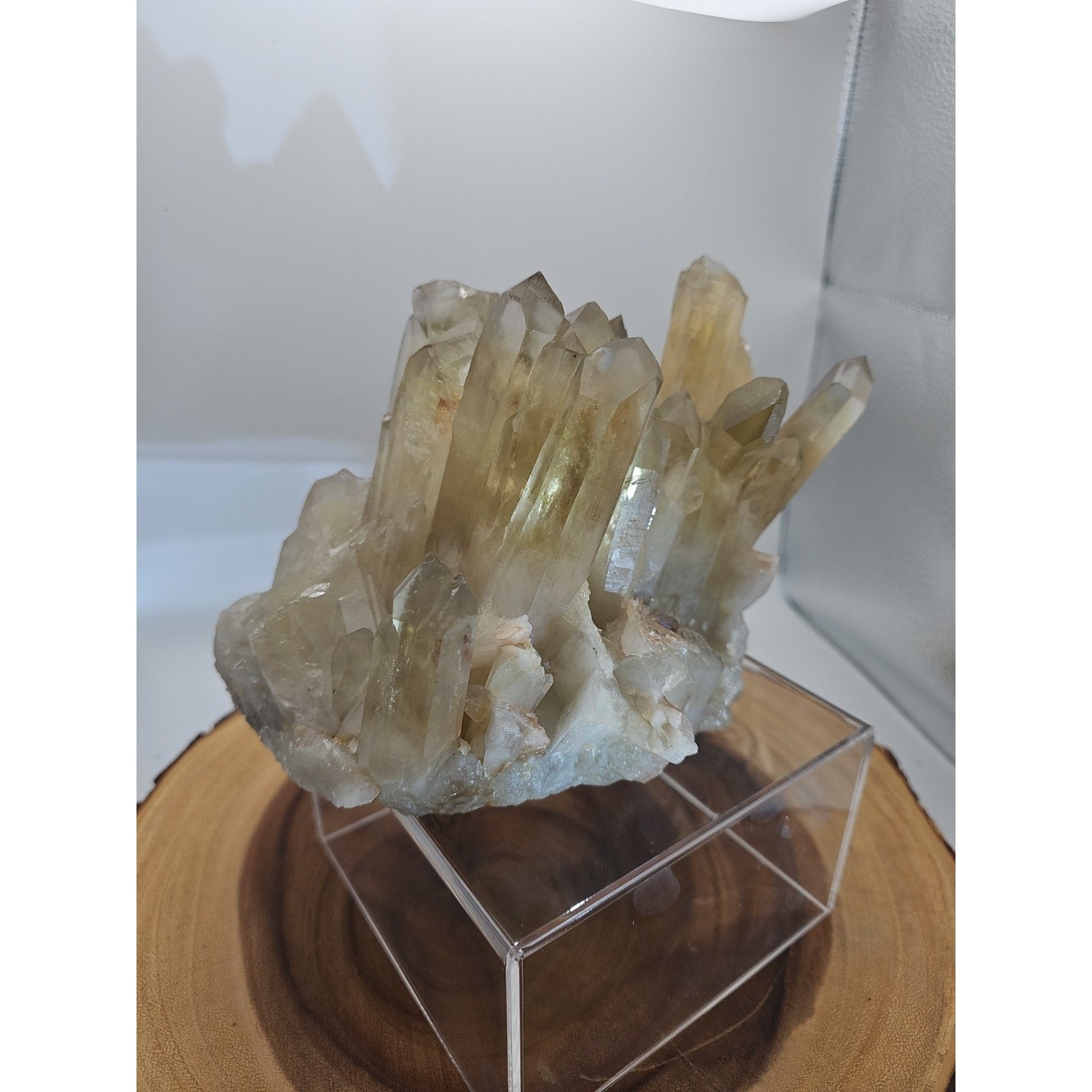 4.2LB Natural citrine cluster mineral specimen quartz crystal restoration-