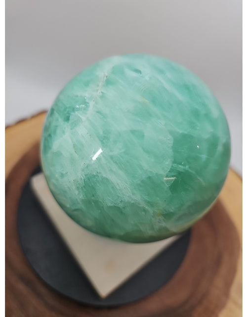 Load image into Gallery viewer, 2.80 Natural Rainbow Fluorite Quartz Crystal Sphere Ball Polished Healing
