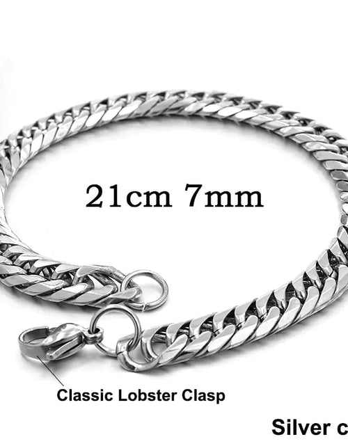 Load image into Gallery viewer, Stainless Steel Curb Dome Link Wristband Jewelry
