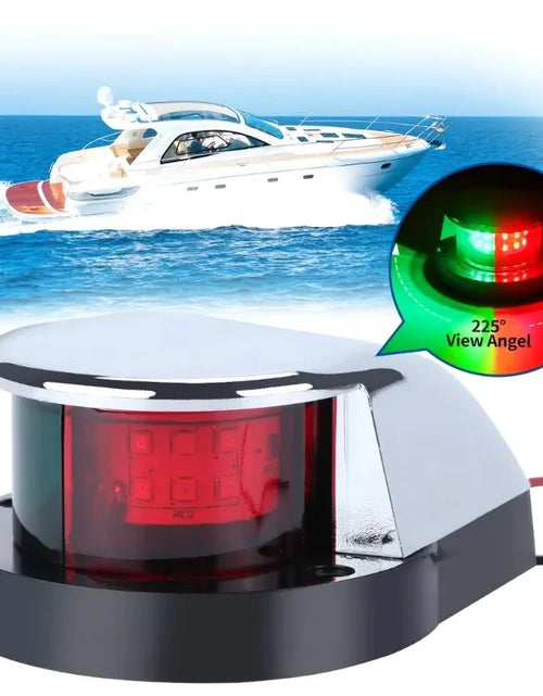 Load image into Gallery viewer, Waterproof Boat Navigation Light LED Bow Marine Front Pontoon Lamp Red Green 12V
