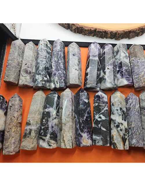 Load image into Gallery viewer, 2Pcs Natural Rainbow Fluorite Quartz Crystal Point Tower Polished 4in Tall Avg
