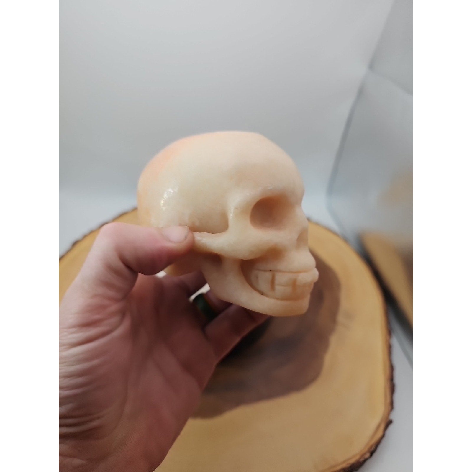 1.56 Natural sunstone Skull Crystal Carving Mixed Stones Healing