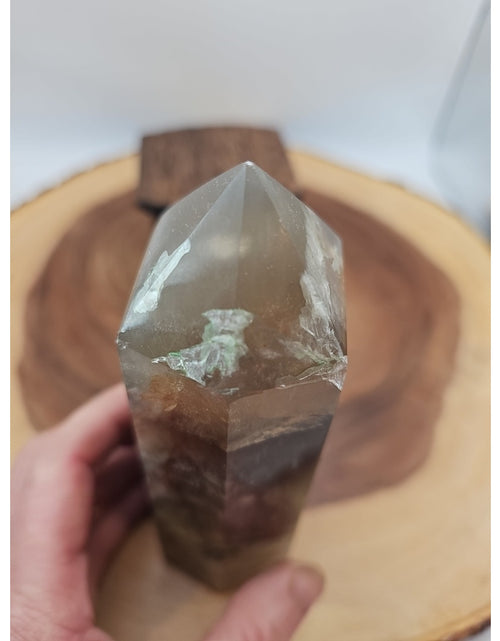 Load image into Gallery viewer, 1.95lb Fluorite Quartz Crystal Point W/Stand
