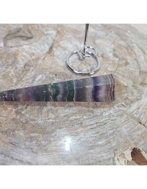 Load image into Gallery viewer, 255g Fluorite crystal scepter 7in Long W/STAND

