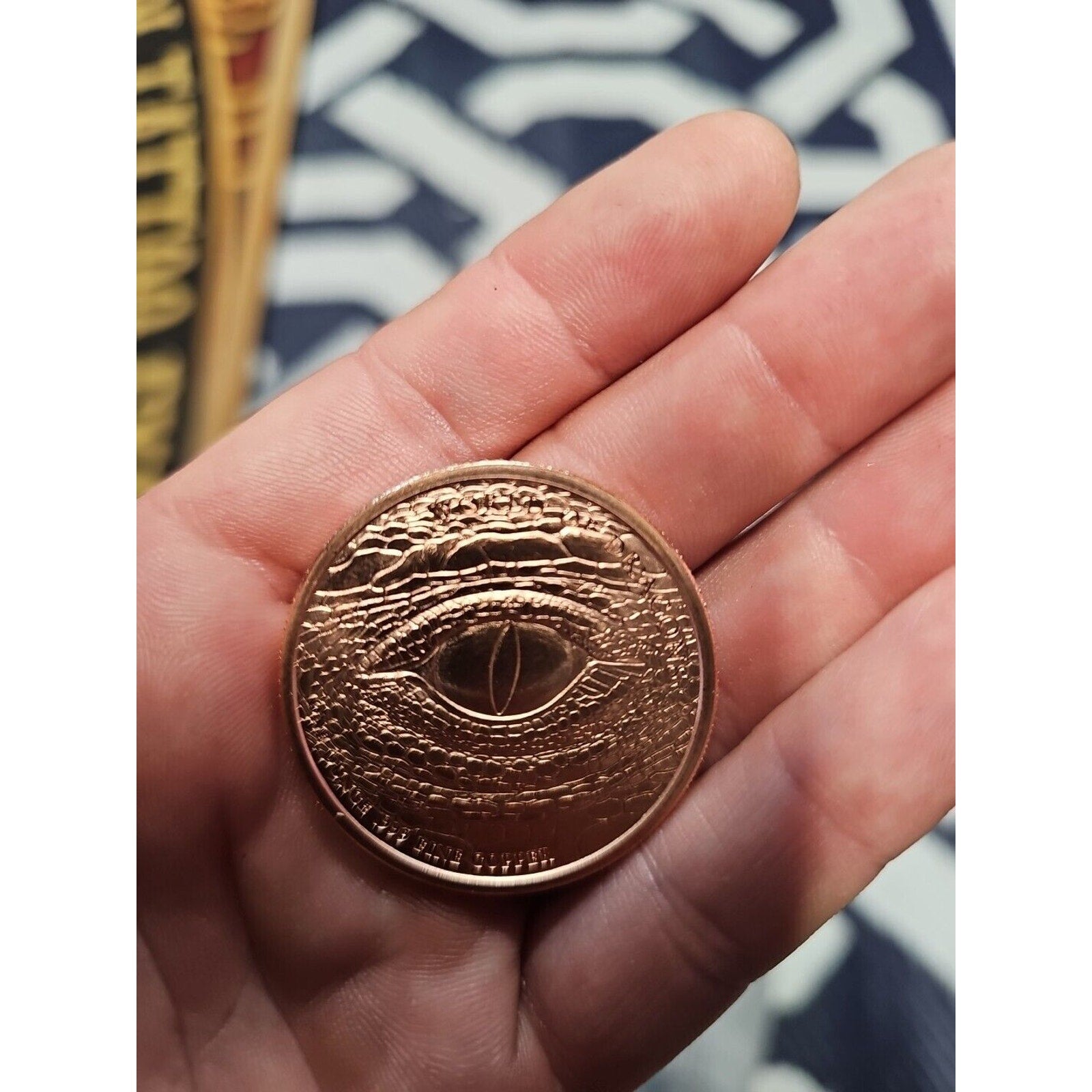 CHINESE DRAGON ~ WORLD OF THE DRAGONS ~ 1 OZ. PURE COPPER ROUND ~