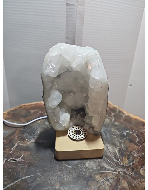 Load image into Gallery viewer, 2.7LB Natural white calcite Quartz Crystal Cluster mineral Specimen W/Led Light
