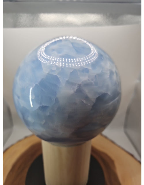 Load image into Gallery viewer, 9.17LB Natural Blue crystalThe bal Quartz carved crystal decoration healing
