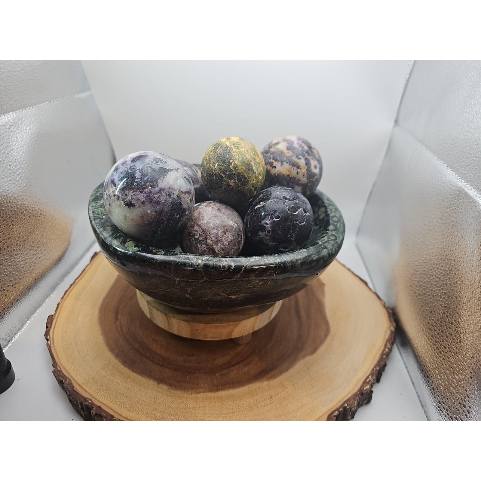 7.8LB Natural Kambaba Jasper Quartz Crystal Bowl Mineral specimen Healing