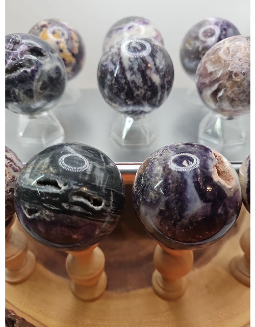 Load image into Gallery viewer, 55mm To 65mm Natural Sphalerite Quartz Crystal W/wooden Stand 1 Each
