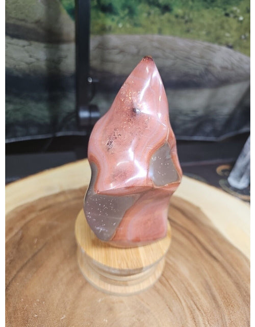Load image into Gallery viewer, 1.25LB 1Pcs Natural Polychrome Ocean Jasper Crystal Flame Point Carved Healing
