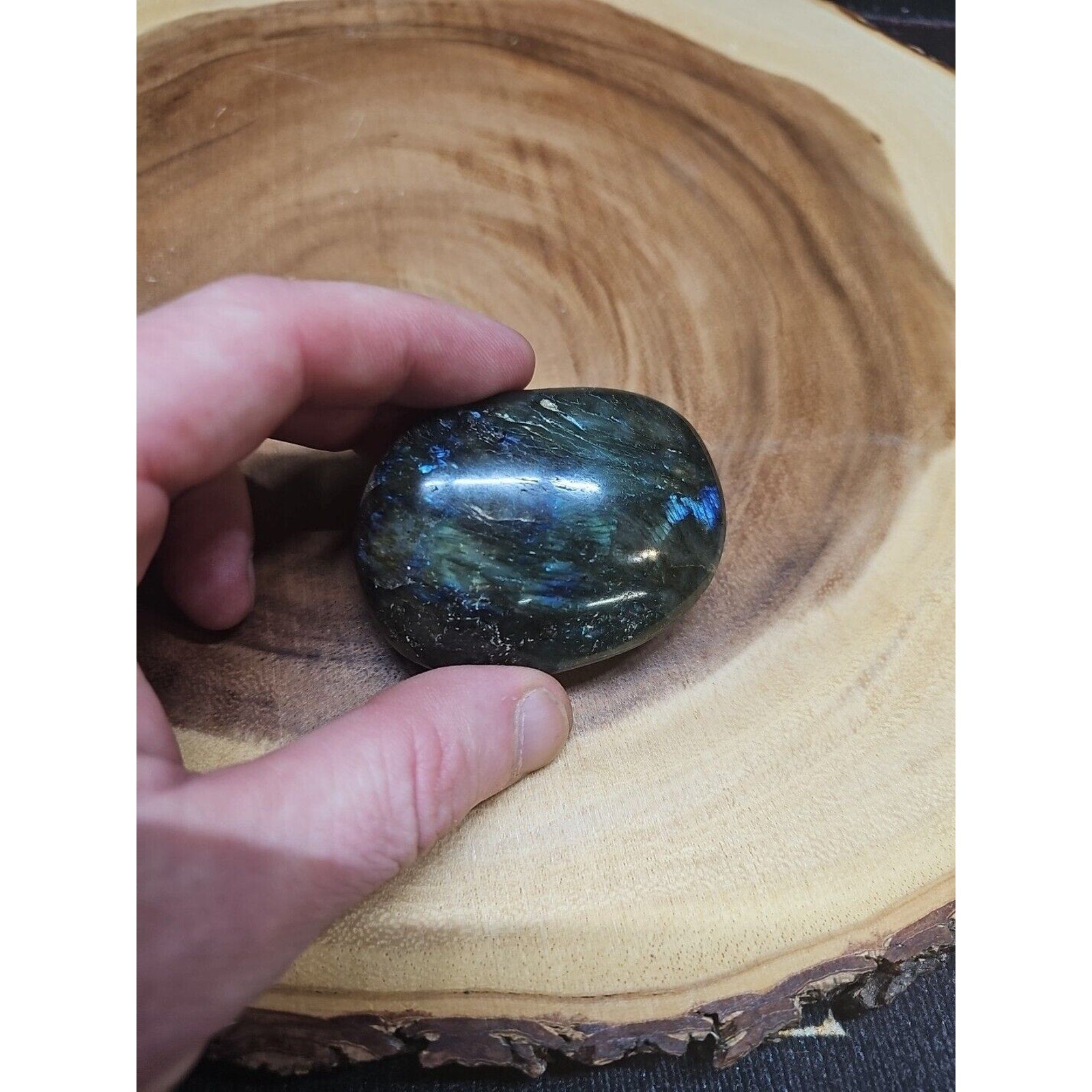 Labradorite Plam Stone 117 Grams Healing