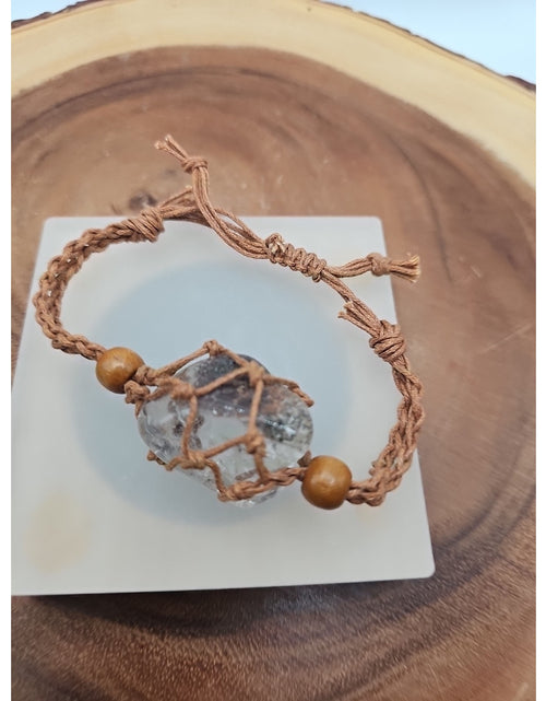 Load image into Gallery viewer, Huge ghost crystal bracelet W/hemp Rope
