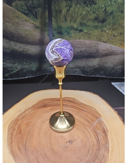 Load image into Gallery viewer, Amethyst Sphere 53mm W/Stand
