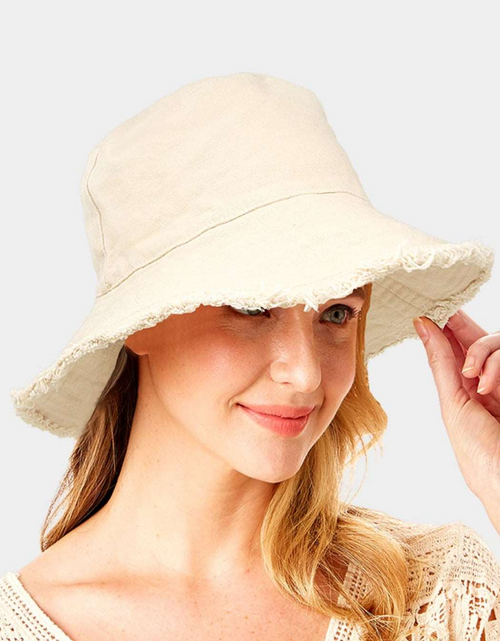 Load image into Gallery viewer, Frayed Edge Bucket Hat
