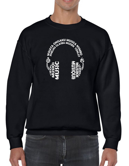 Load image into Gallery viewer, &quot;music&quot; In Different Languages Sweatshirt Men&#39;s -GoatDeals Designs
