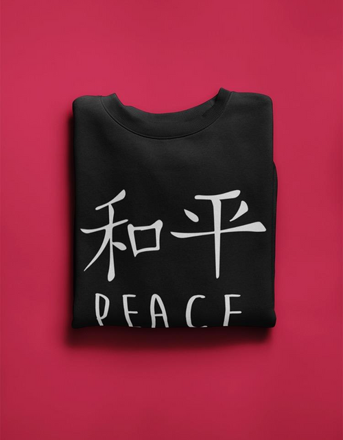 Load image into Gallery viewer, Peace Text Sweatshirt Women&#39;s -GoatDeals Designs
