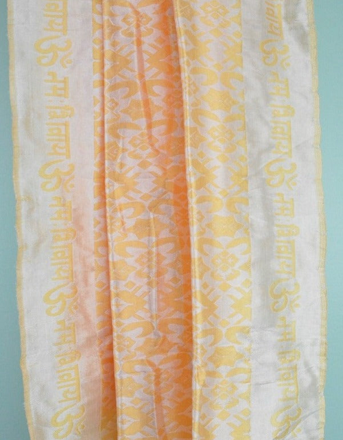 Load image into Gallery viewer, OM Namah Shivay Handwoven Silk Shawl
