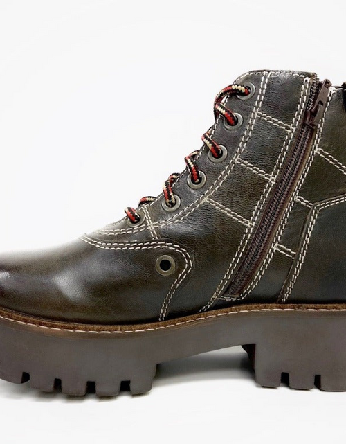 Load image into Gallery viewer, Anna Dark Brown Combat Boot
