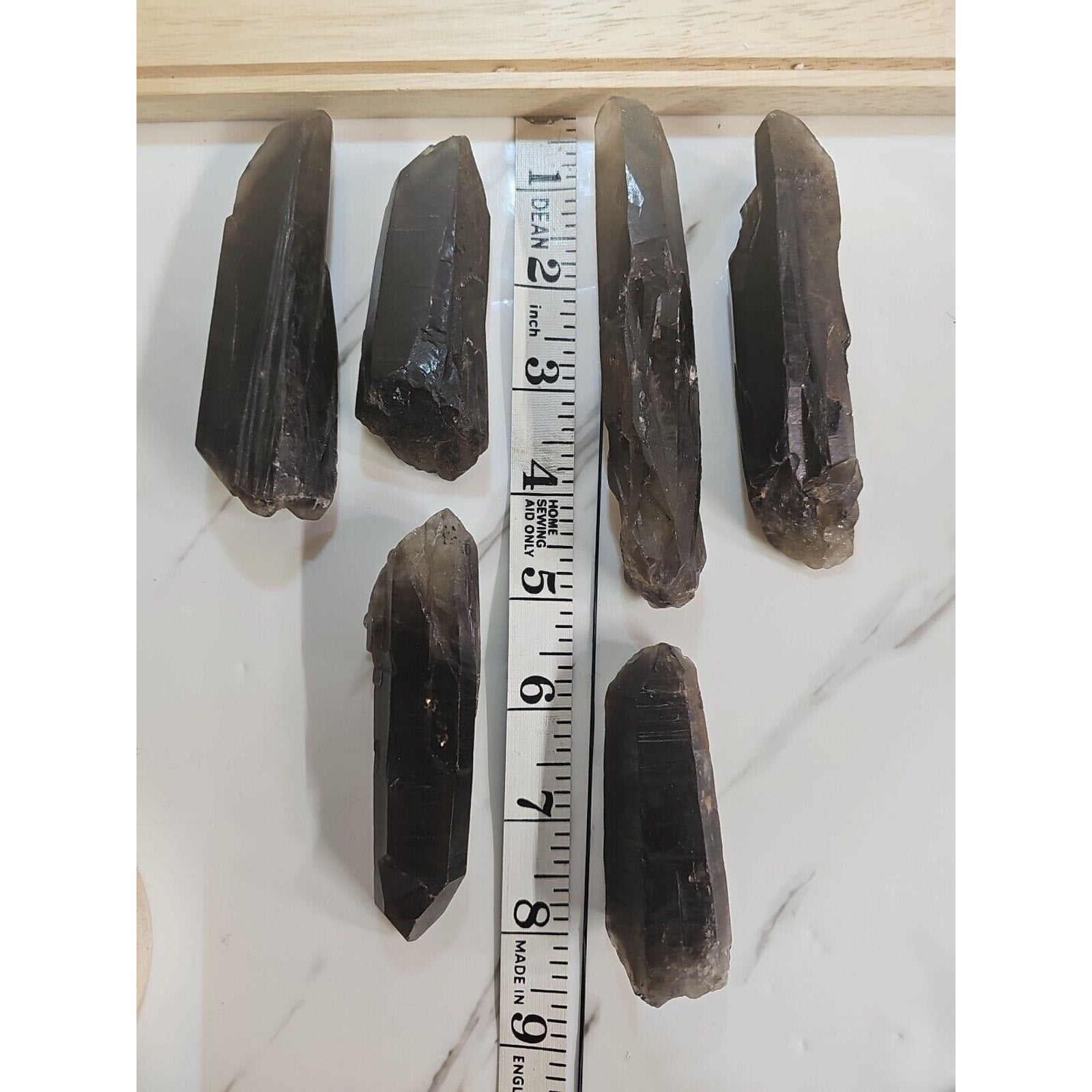 6Pcs Natural Dark Smokey Quartz Crystal Points Rough Stone Wholesale Lot