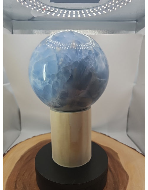 Load image into Gallery viewer, 9.17LB Natural Blue crystalThe bal Quartz carved crystal decoration healing
