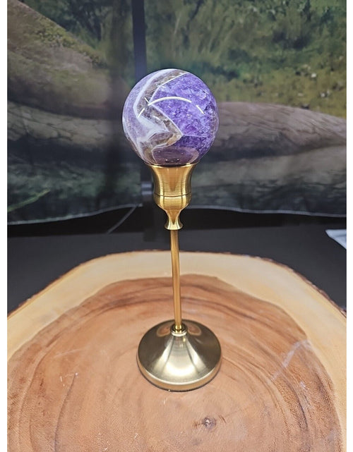 Load image into Gallery viewer, Amethyst Sphere 53mm W/Stand
