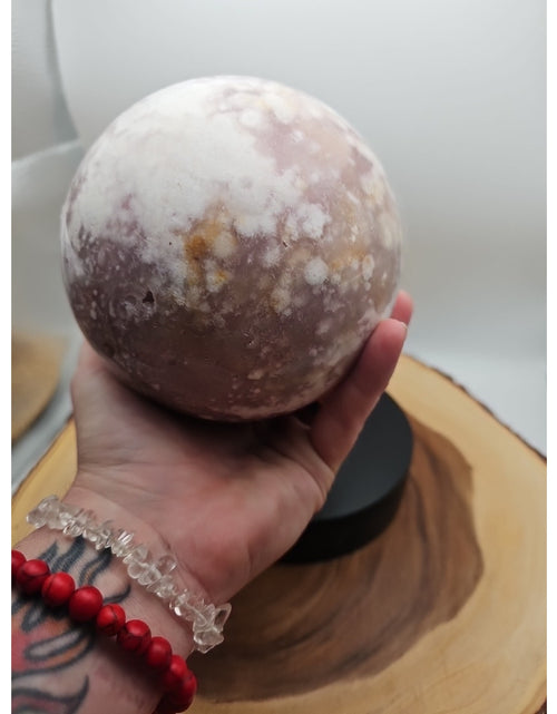 Load image into Gallery viewer, 6.55lbs Natural Cherry Blossom Agate Sphere Quartz Crystal Ball
