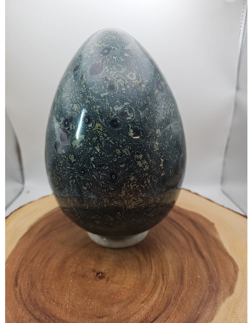 Load image into Gallery viewer, 15.2LB Natural Kambaba Jasper Quartz Crystal With Jade Ring Stand
