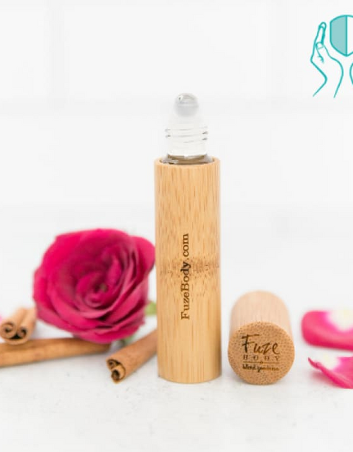 Load image into Gallery viewer, Protect: Sanitizing Blend 100% Pure Essential Oils and alcohol - Wood Roll-On
