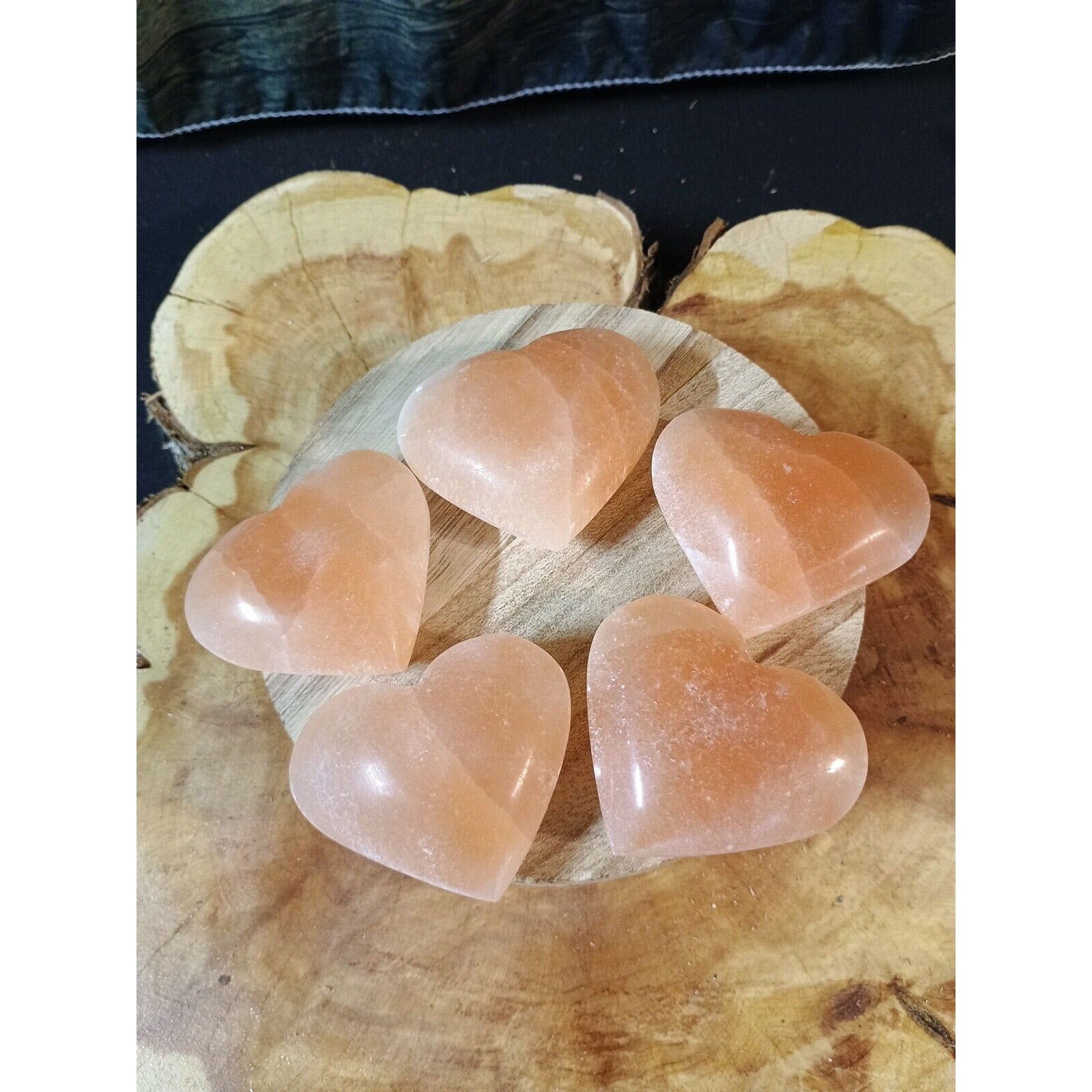 Heart ShapePeach Palmstone 1 Each