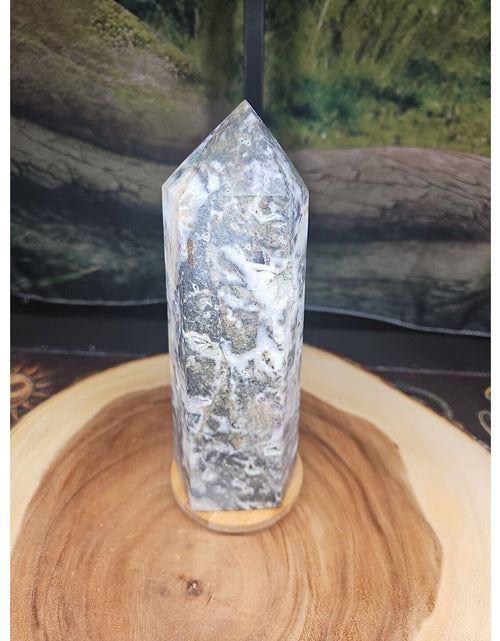 Load image into Gallery viewer, 3.41LB 1Pcs Natural Rainbow Fluorite Quartz Crystal Point Tower Polished Healing
