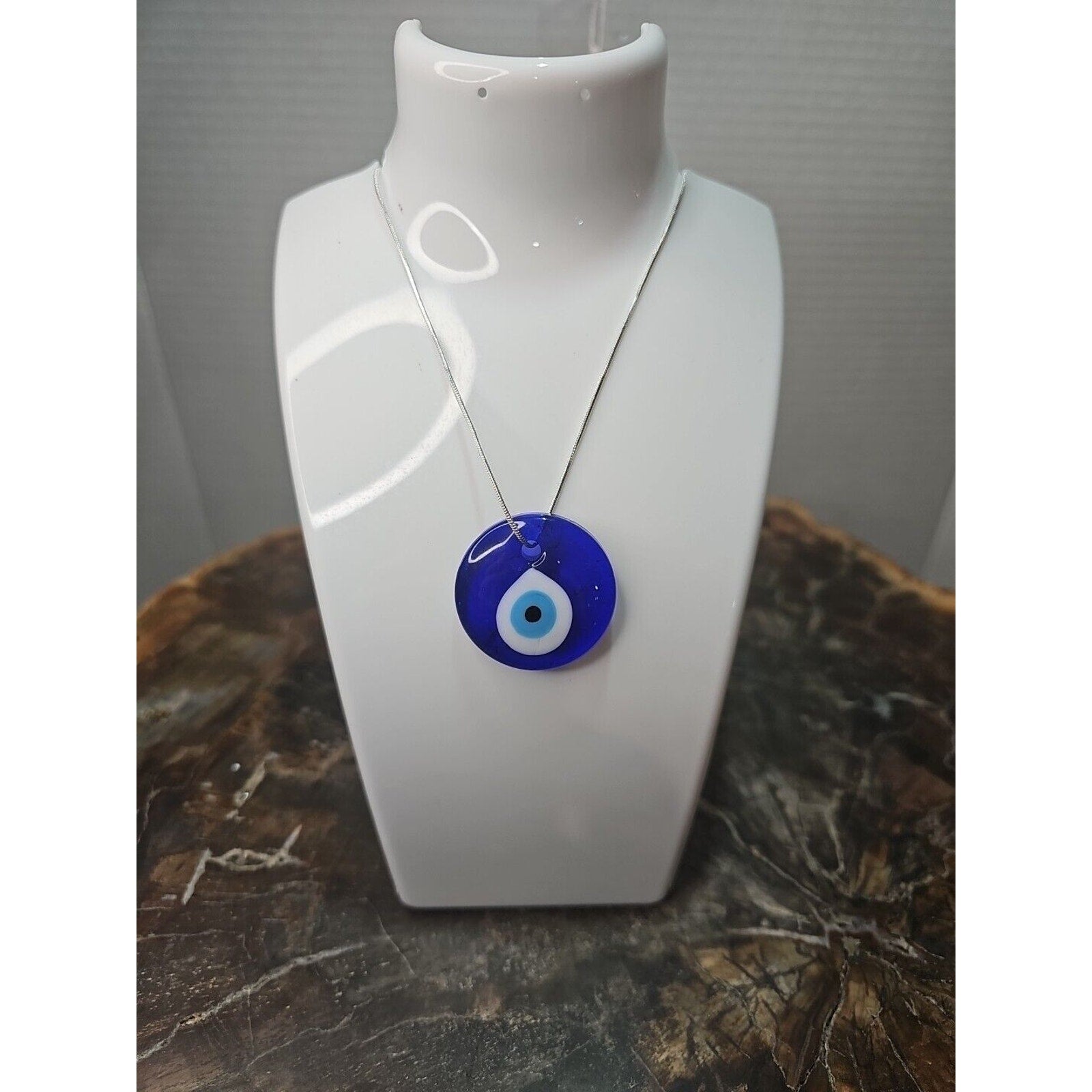 Evil Eye Necklace 925 Silver Chain Protection/Good Luck