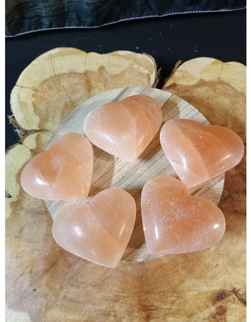 Load image into Gallery viewer, Heart ShapePeach Palmstone 1 Each
