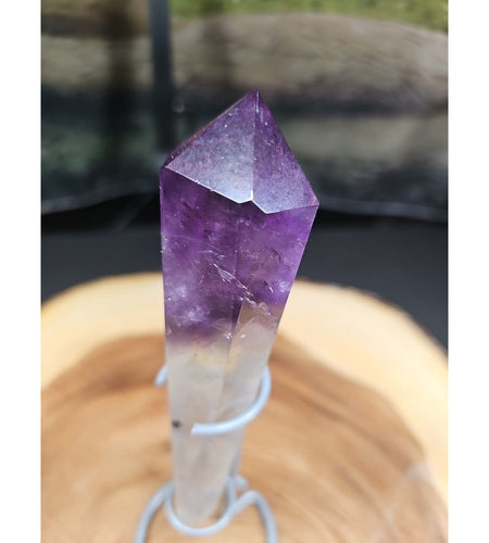 148G Natural Dream Amethyst Quartz Crystal Wand Point Realistic Healing