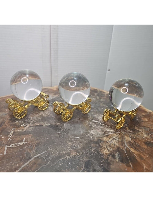 Load image into Gallery viewer, 3 LONGWIN 60MM Crystal Ball Divination Glass Sphere W/Stands
